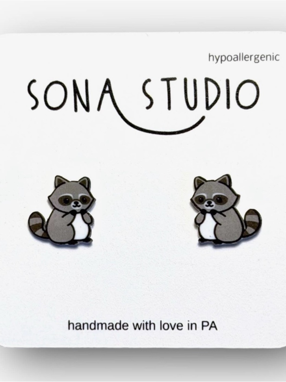 Raccoon 🦝 Stud Earrings